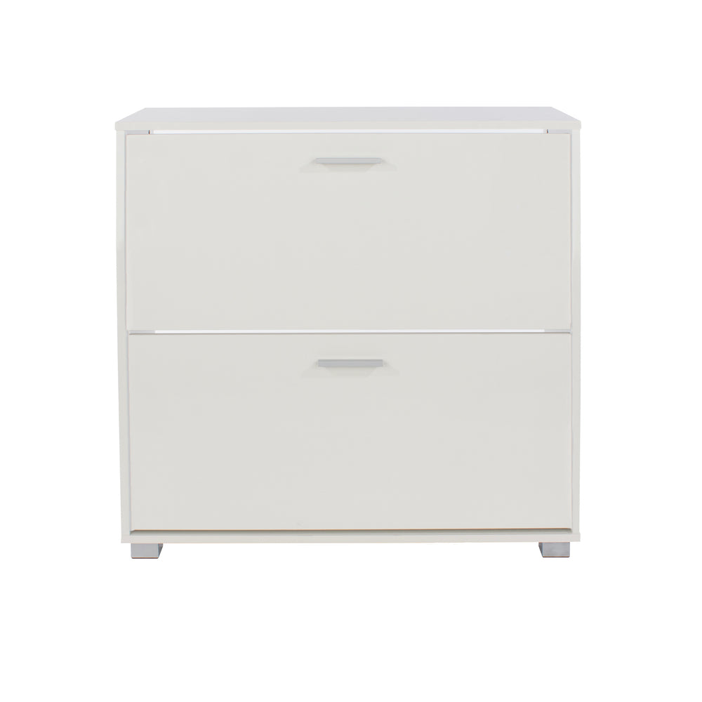 Lido 2 Door Shoe Cabinet  White  (DHD) Image 2