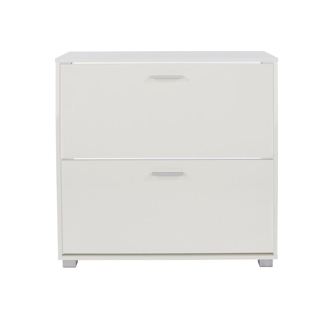 Lido 2 Door Shoe Cabinet  White  (DHD) Image 2