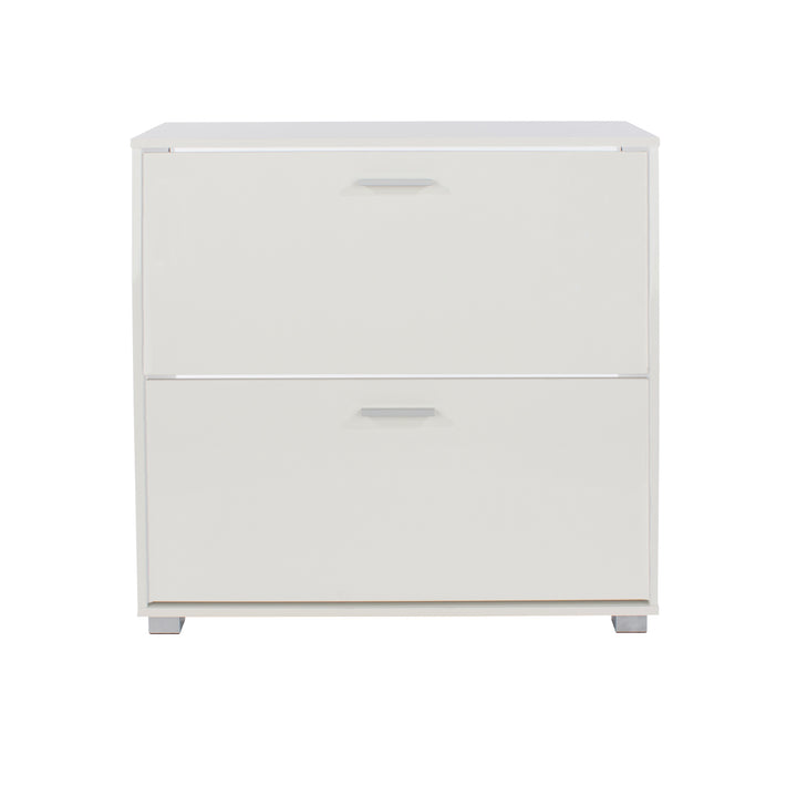 Lido 2 Door Shoe Cabinet  White  (DHD) Image 2