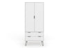 Augusta White 2 Door, 2 Drawer Wardrobe White    (DHD) Image 2