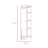 Dallas Tall Storage & Display Cabinet White Carbon Grey Oak (DHD) Image 6