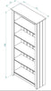 Capri Tall Bookcase White Antique Waxed Pine (DHD) Image 5