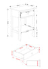 Options White Shaker, 1 Drawer Petite Bedside Cabinet White  (DHD) Image 4