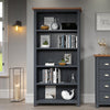 Dunkeld Tall Bookcase  Midnight Blue Antique Oak Effect Wax (DHD) Image 2