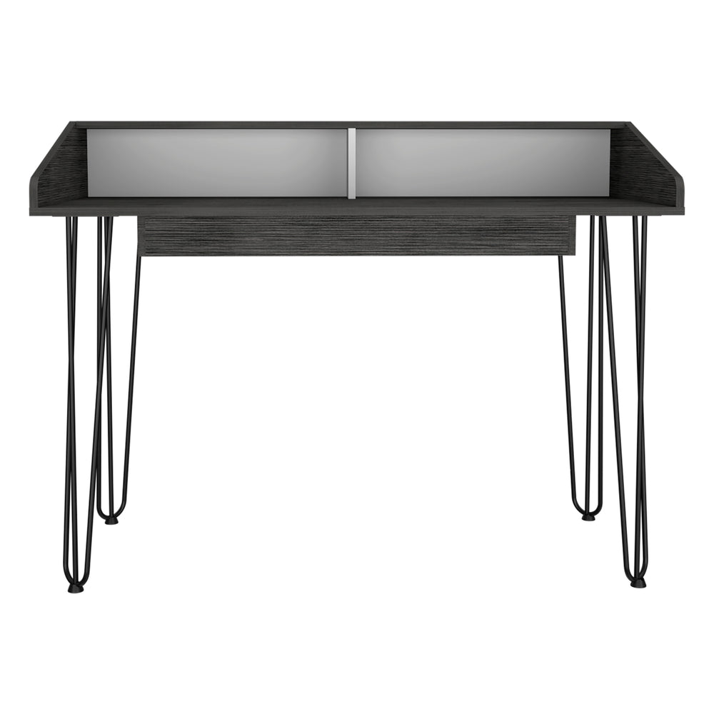 Dallas Home Office Desk  White Carbon Grey Oak (DHD) Image 2