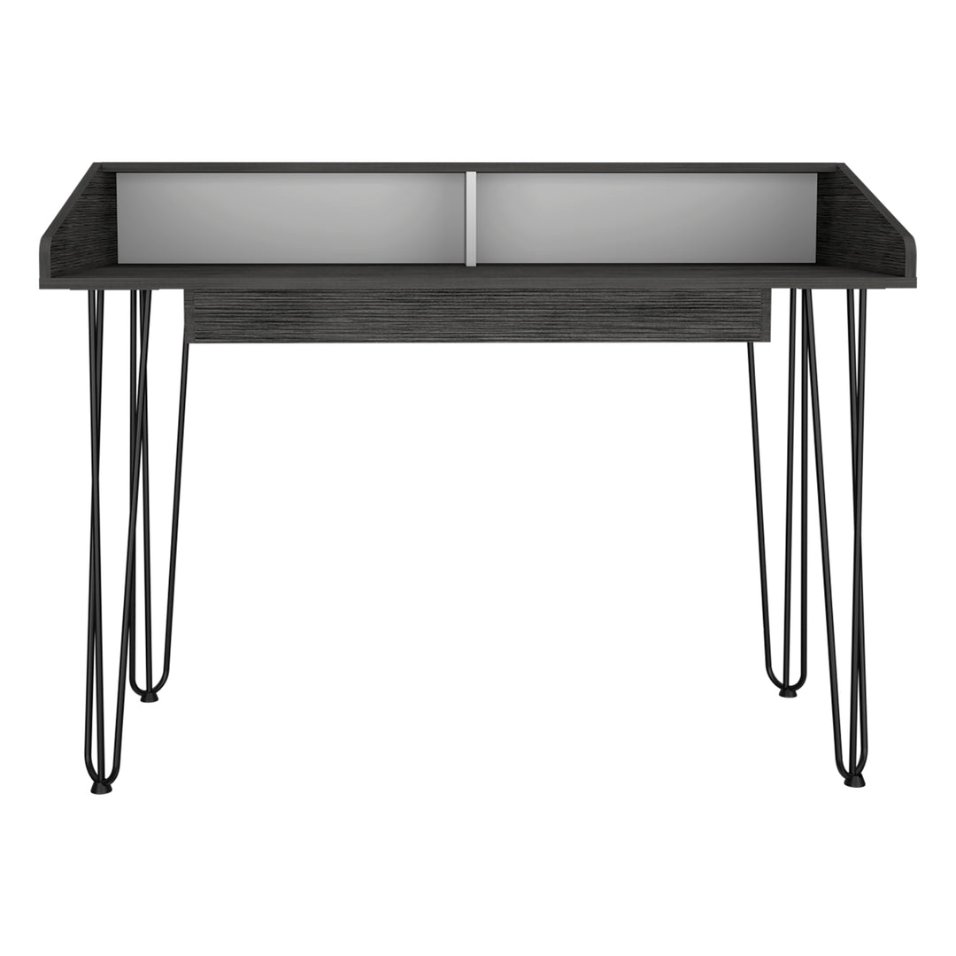 Dallas Home Office Desk  White Carbon Grey Oak (DHD) Image 2