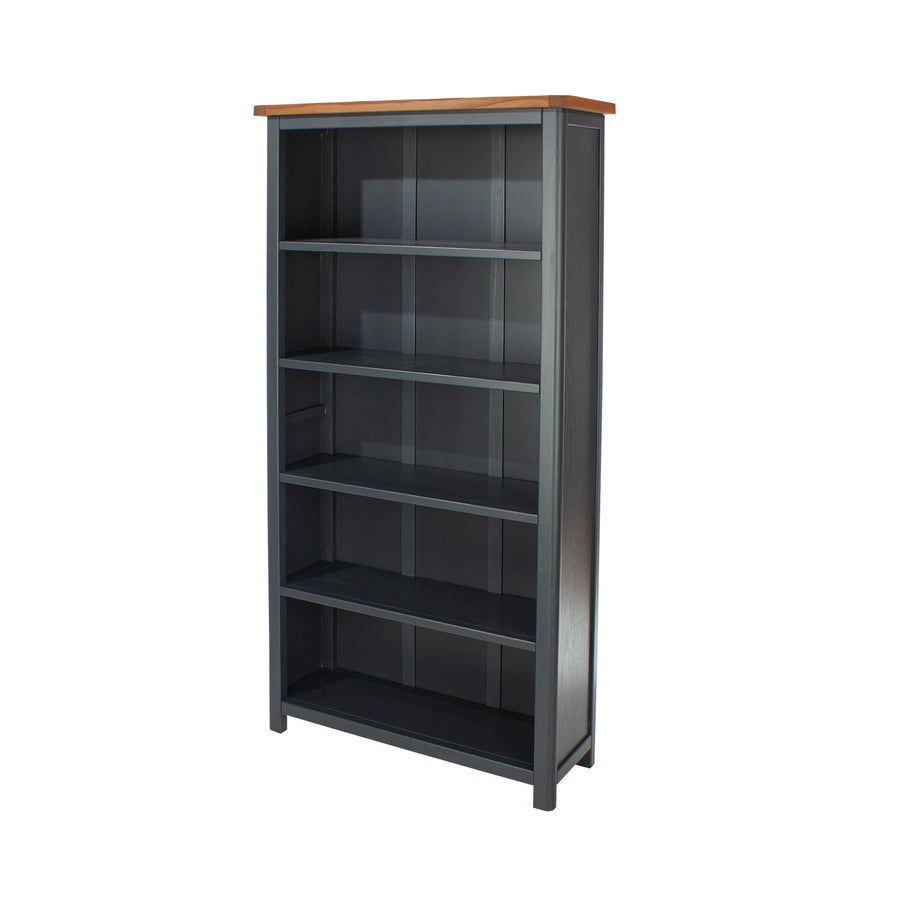 Dunkeld Tall Bookcase  Midnight Blue Antique Oak Effect Wax (DHD) Image 1