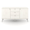Augusta Curve Medium Sideboard With 2 Doors, 3 Drawers  White Silver (DHD) Image 2