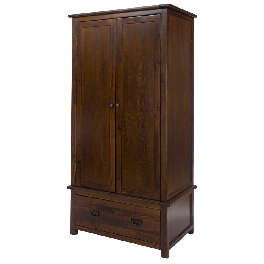 Boston 2 Door, 1 Drawer Wardrobe Dark Brown  (DHD) Image 1
