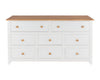Capri 6+2 Drawer Large Chest White Antique Waxed Pine (DHD) Image 2