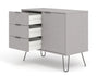 Augusta Grey Small Sideboard With 1 Doors, 3 Drawers Grey   (DHD) Image 4