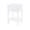 Options White Shaker, 1 Drawer Petite Bedside Cabinet White  (DHD) Image 1