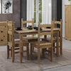 Corona Rectangular Dining Table & 4 Chair Set      Antique Waxed Pine  (DHD) Image 2
