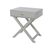 Options Grey X Leg  1 Drawer Petite Bedside Cabinet Grey  (DHD) Image 1