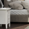Como White 2 Petite Drawer Bedside Cabinet  White  (DHD) Image 5