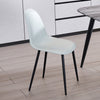 Aspen Curve Chair, Light Grey Plastic Seat With Black Metal Legs (Pair) Grey Black (DHD) Image 2