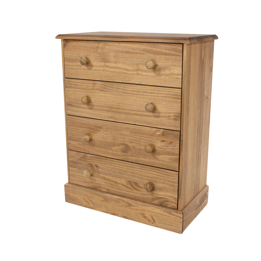 Cotswold 4 Drawer Chest Antique Waxed Pine  (DHD) Image 1