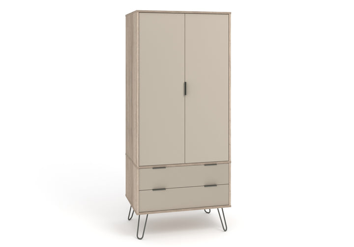 Augusta Driftwood 2 Door, 2 Drawer Wardrobe Driftwood  Calico (DHD) Image 3