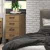 Texas 4 Drawer Narrow Chest Of Drawers Antique Waxed Pine Black (DHD) Image 2