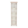 Corona White Tall Narrow Bookcase White Wax Antique Waxed Pine (DHD) Image 2