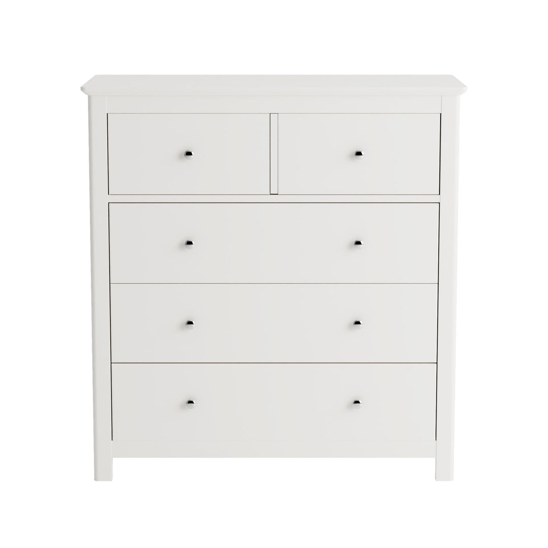 Nairn White 2+3 Drawer Chest Of Drawers White  (Self Assembly) (DHD)