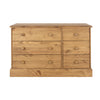 Cotswold 3+3 Drawer Wide Chest Antique Waxed Pine  (DHD) Image 2