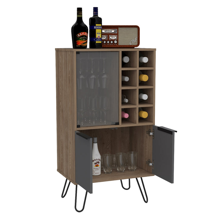 Vegas Wine Cabinet Bleached Oak Grey (DHD) Image 3