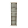 Corona Grey Tall Narrow Bookcases  Grey Wax Antique Waxed Pine (DHD) Image 2