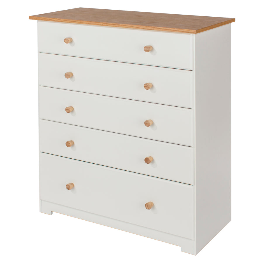 Colorado 5 Drawer Chest Soft White Oak (DHD) Image 1