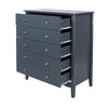 Como Blue 5 Drawer Chest Blue  (DHD) Image 4