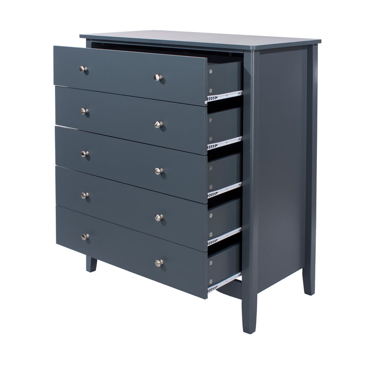 Como Blue 5 Drawer Chest Blue  (DHD) Image 4