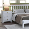 Capri 3 Drawer Bedside Cabinet White Antique Waxed Pine (DHD) Image 5