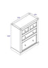 Corona Grey 2+2 Drawer Chest  Grey Wax Antique Waxed Pine (DHD) Image 6
