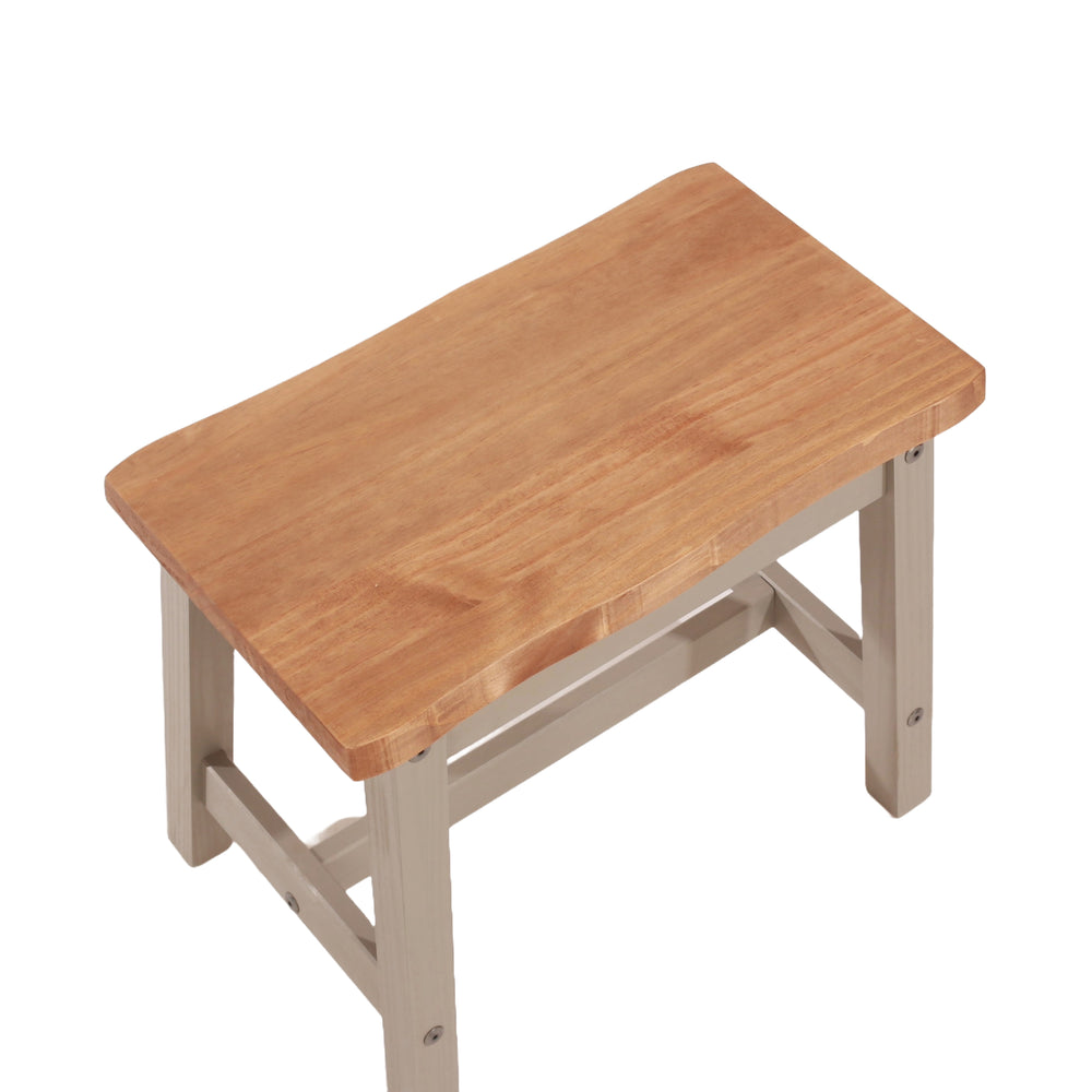 Corona Grey Live Edge Single Dining Bench (Pair) Grey Antique Waxed Pine (DHD) Image 2