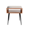 Options Galaxy Metal Bedside Table, Copper With Black Legs Copper Black (Self Assembly) (DHD)
