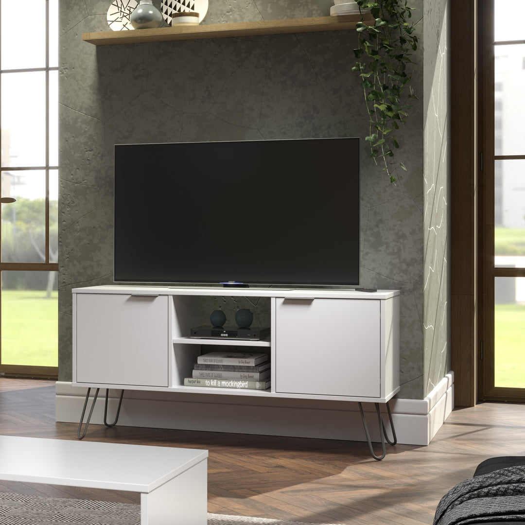 Augusta White 2 Door Flat Screen Tv Unit White    (DHD) Image 5