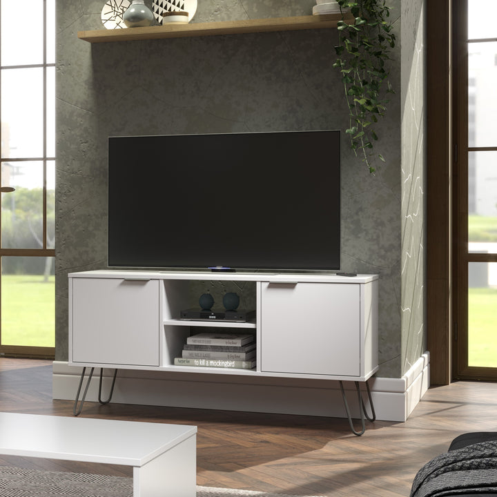Augusta White 2 Door Flat Screen Tv Unit White    (DHD) Image 5