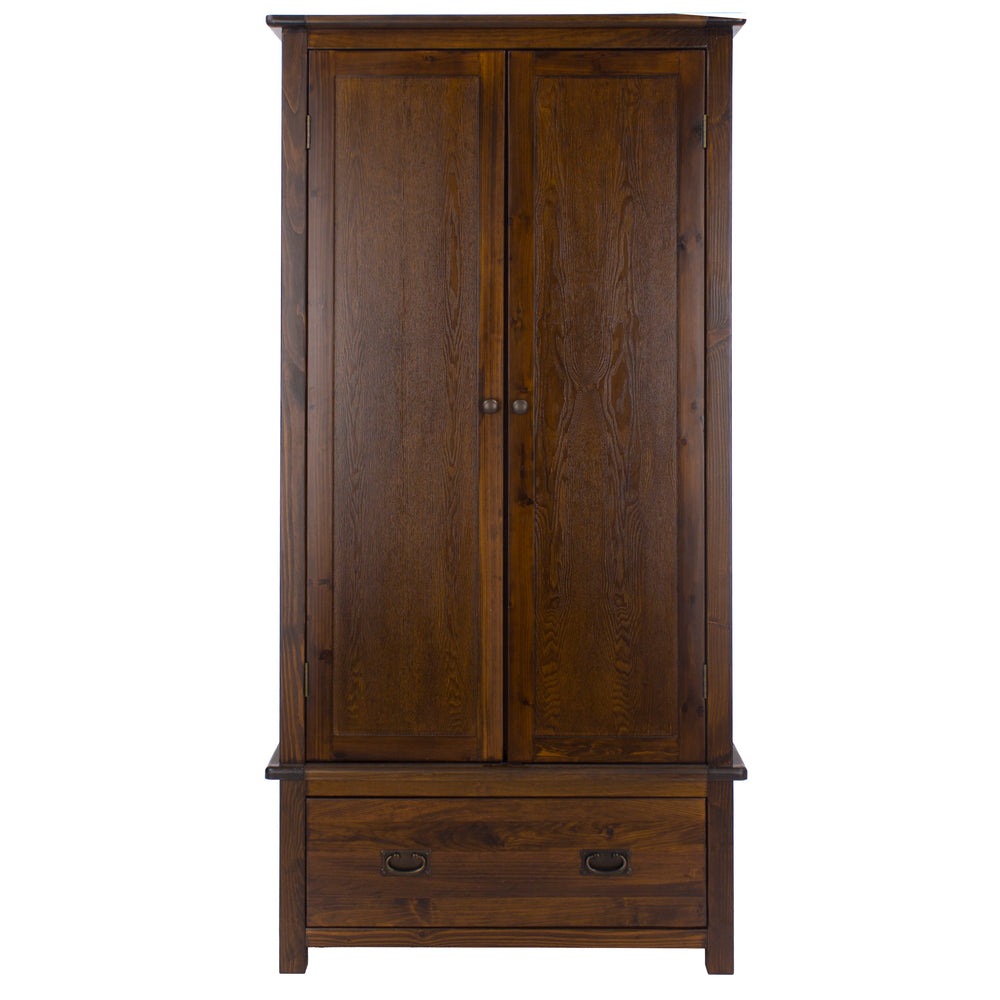 Boston 2 Door, 1 Drawer Wardrobe Dark Brown  (DHD) Image 2
