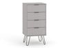 Augusta Grey 4 Drawer Narrow Chest Of Drawers Grey   (DHD) Image 3