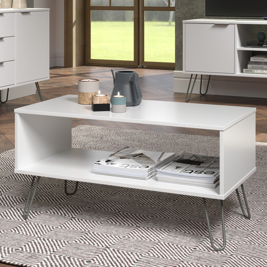 Augusta White Open Coffee Table White    (DHD) Image 4
