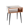 Options Galaxy Metal Bedside Table, Copper With Black Legs Copper Black (Self Assembly) (DHD)