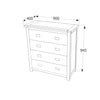 Dunkeld 4 Drawer Chest Midnight Blue Antique Oak Effect Wax (DHD) Image 5