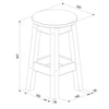Corona White Low Breakfast Stools (Pair)  White Antique Waxed Pine (DHD) Image 4