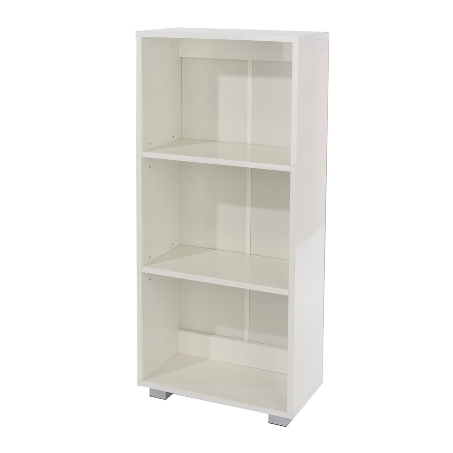 Lido Low Narrow Bookcase White  (DHD) Image 1