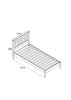 Corona Grey 3'0" Slatted Lowend Bedstead Grey Wax Antique Waxed Pine (DHD) Image 2