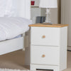 Colorado 2 Drawer Petite Bedside Cabinet Soft White Oak (DHD) Image 5