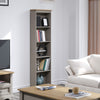 Corona Grey Tall Narrow Bookcases  Grey Wax Antique Waxed Pine (DHD) Image 4
