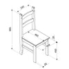 Corona Solid Pine Chairs (Pair) Antique Waxed Pine  (DHD) Image 4