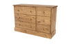 Cotswold 3+3 Drawer Wide Chest Antique Waxed Pine  (DHD) Image 1