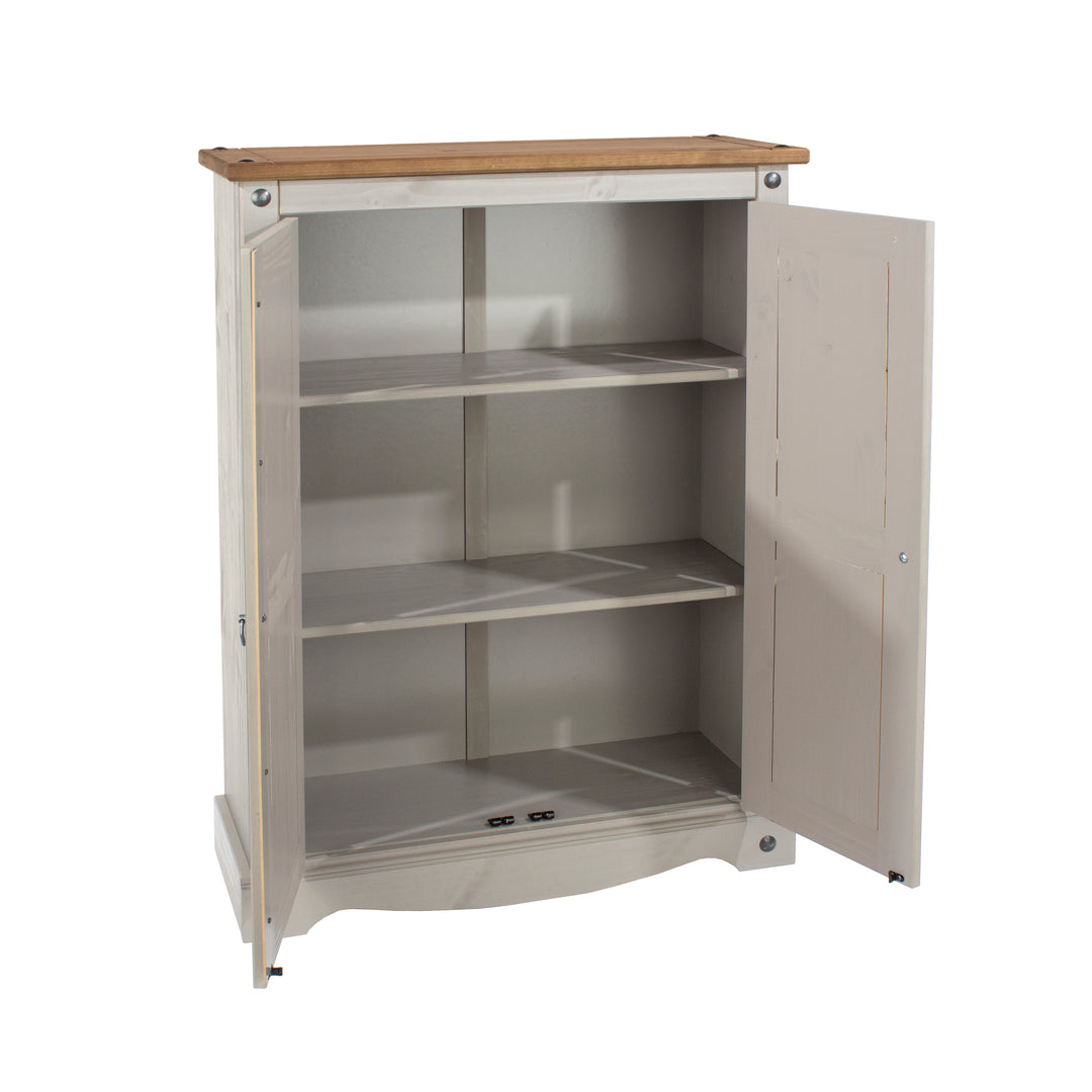 Corona Grey 2 Door Cupboard Unit  Grey Wax  (DHD) Image 4